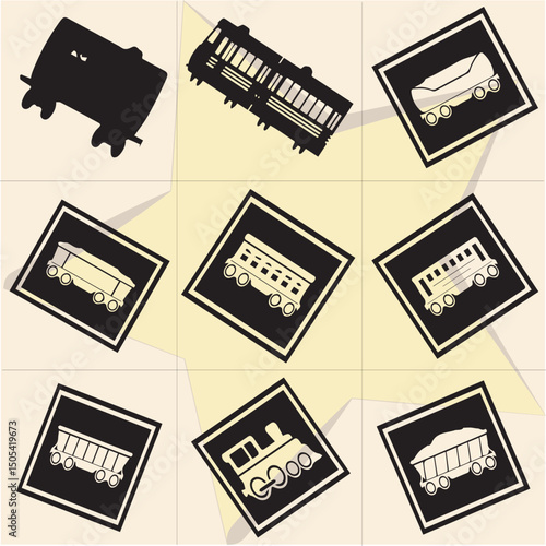 All kind of transportation vector Black and white set-61