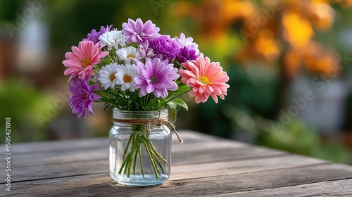 Wallpaper Mural Colorful flower bouquet in vase Torontodigital.ca