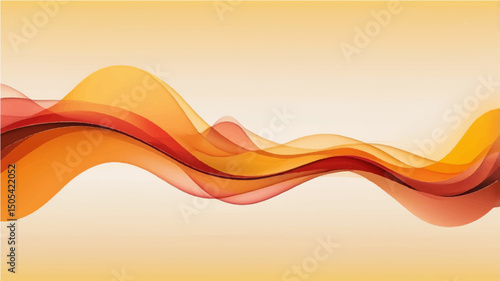 Abstract smoke on yellow red orange color line abstract background.