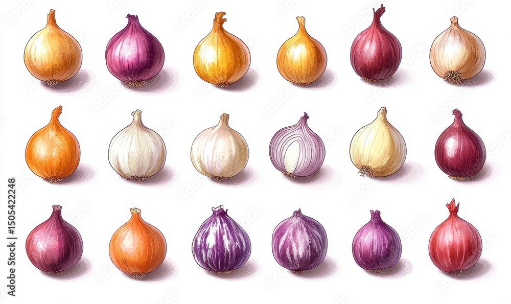 collection of organic sweet yellow and red onion with garlic vegetable isolated on white png background with shadows, for online menu shopping list ready for any background collection of organic sweet yellow and red onion with garlic vegetable isolated on white png background with shadows, for online menu shopping list ready for any background