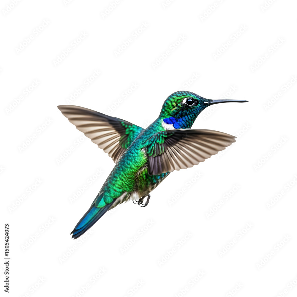 Fototapeta premium Hummingbird in Flight isolated on a transparent background 