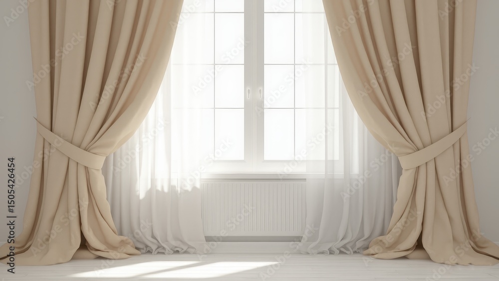 Fototapeta premium window with curtains