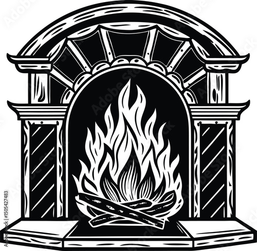 Fireplace with Flames