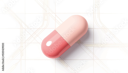 Modern aromatherapy capsule in subway setting, vibrant wellness concept