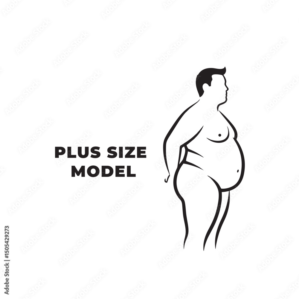 Obraz premium plus size model logo