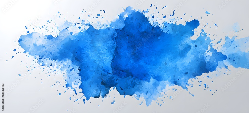 Fototapeta premium blue ink splashes
