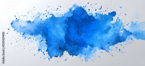 blue ink splashes