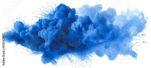 blue ink splashes