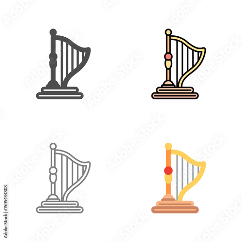 Harp Vector Icon