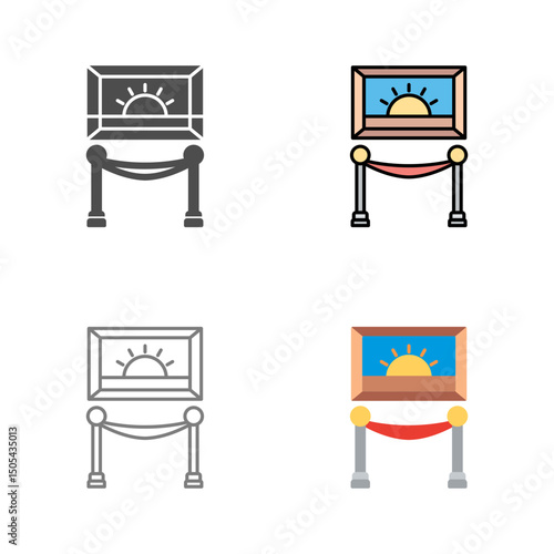 Painting Exhibit Vector Icon