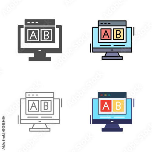 AB Testing Vector Icon