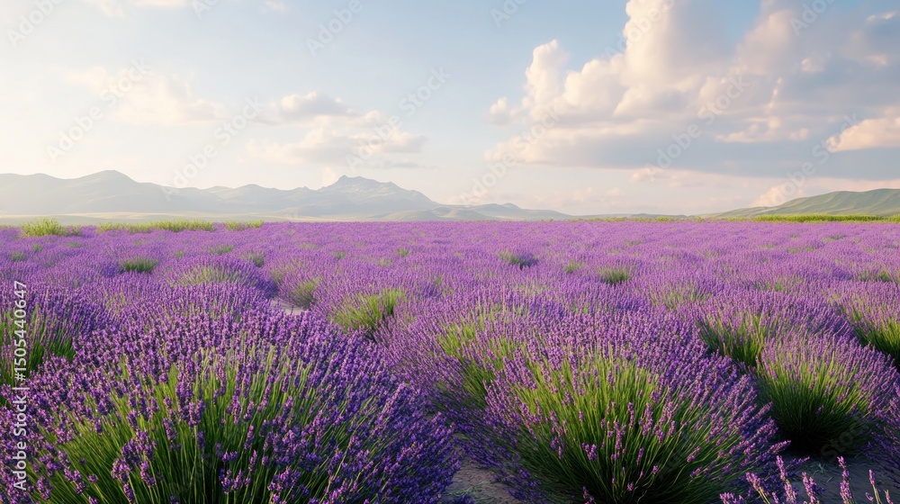 Fototapeta premium Lavender field at dawn