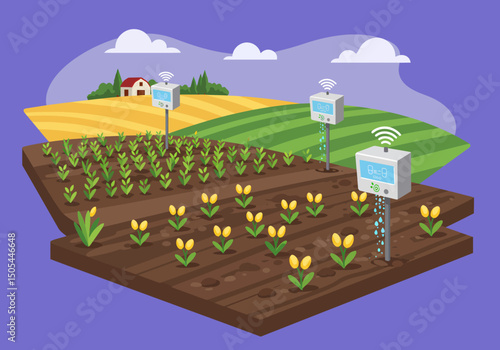 Smart Agriculture Soil Moisture Sensors for Farming Precision