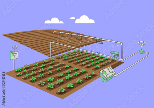 Precision Agriculture Smart Irrigation System on a Farm Field