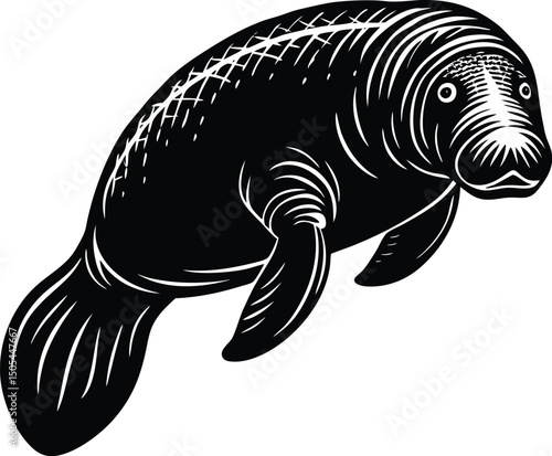 manatee swimming