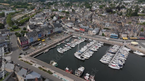 Paimpol city and port in Brittany, France