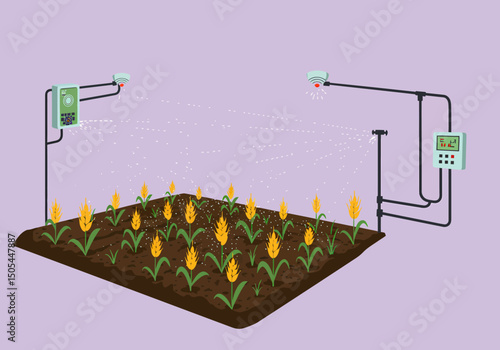 Precision Agriculture Smart Irrigation System on a Wheat Field