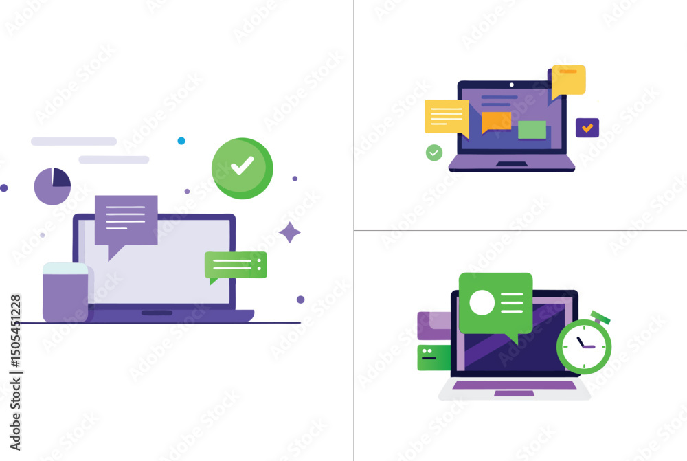 A flat vector icon set for web design illustrating business and technology symbols for mobile and internet services A flat vector icon set for web design illustrating business and technology symbols for mobile and internet services
