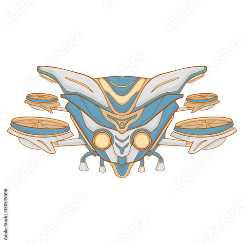 Drone mechanics Robot Illustration Digital Drawing
