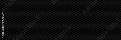 Black metal texture steel background. Perforated sheet metal.