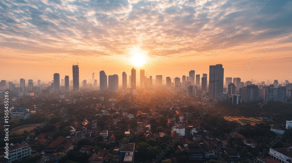 Fototapeta premium Sunrise Cityscape