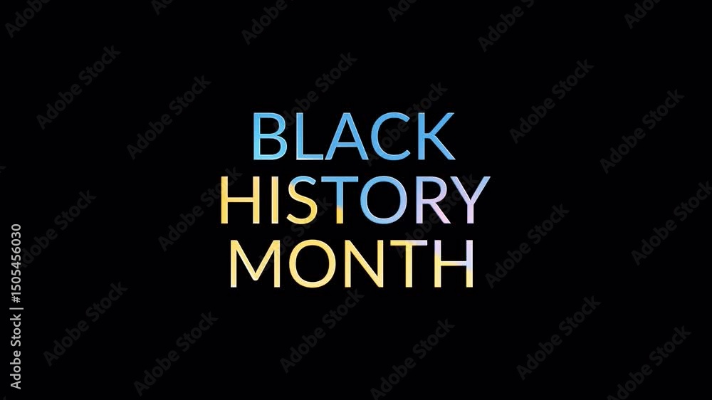 Black History Month glow glitch text animation cinematic title abstract background.Element for Isolated transparent video animation text with alpha channel using Quick time prores 444 Black History Month glow glitch text animation cinematic title abstract background.Element for Isolated transparent video animation text with alpha channel using Quick time prores 444