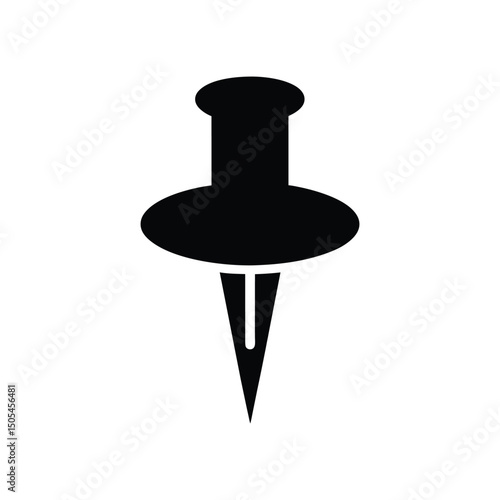 push pin isolated on white