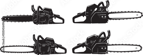 Chainsaw Icon Silhouette Vector Illustration