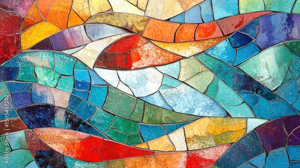 Fototapeta premium Vibrant Mosaic Wall Art