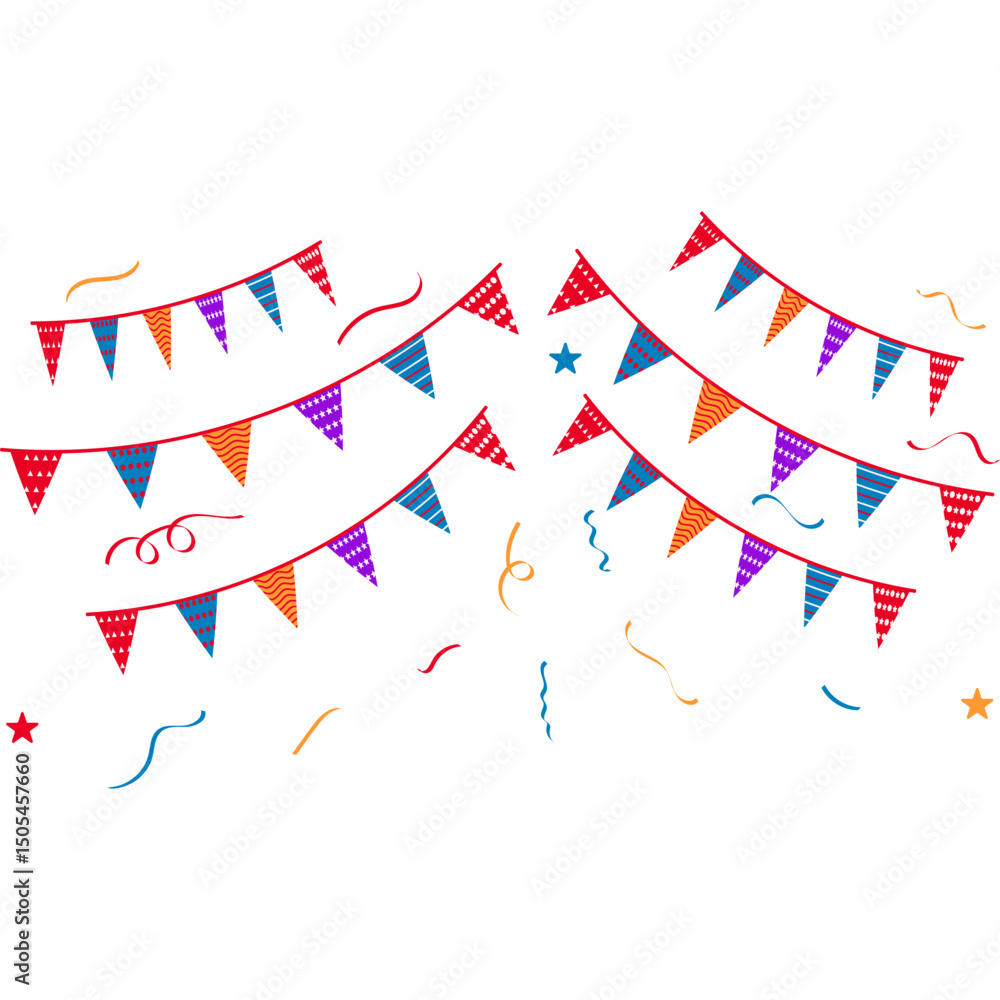 Fototapeta premium Birthday Bunting Flag Decoration