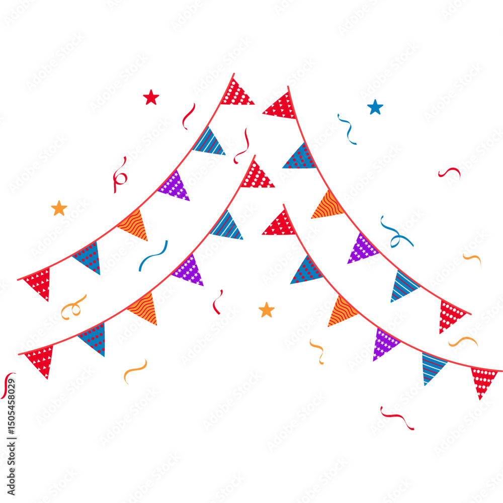 Obraz premium Birthday Bunting Flag Decoration