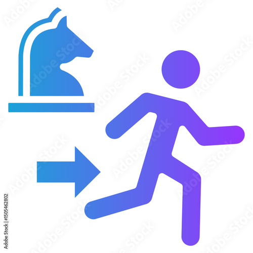 Strategic Agility glyph gradient icon