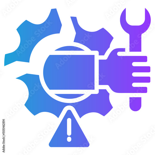 Disruption glyph gradient icon
