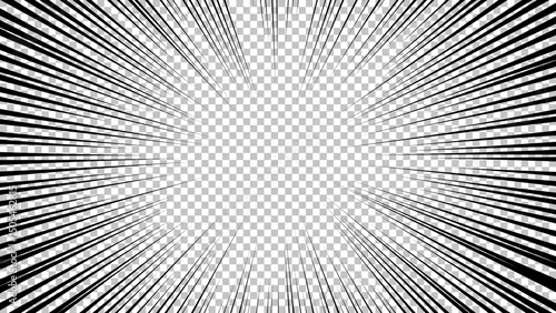 Black comic book transparent background