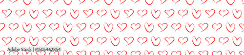 Red heart seamless pattern