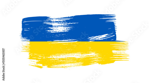 Ukrainian national flag in grunge style