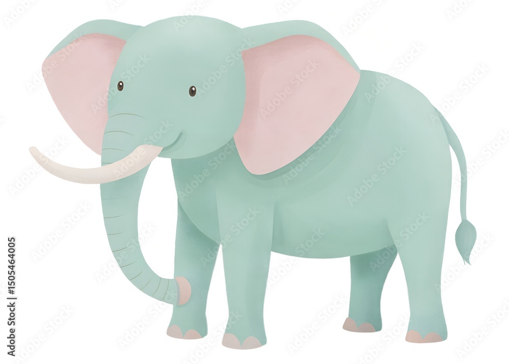 Fototapeta premium elephant on white background