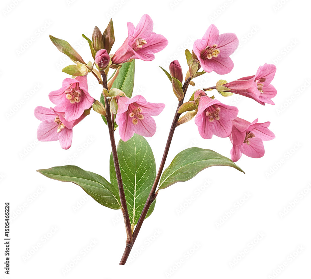 A pink flower with a green stem A pink flower with a green stem