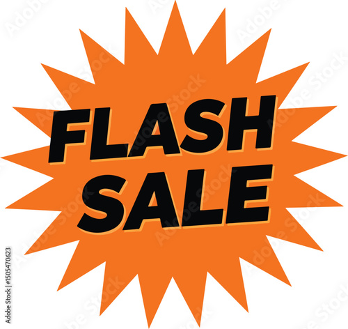 burst badge flash sale vector design