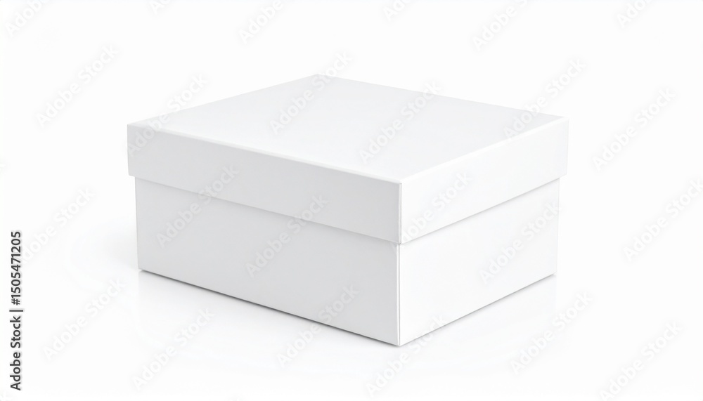 Fototapeta premium blank packaging white cardboard box for product design mock-up isolated on white back