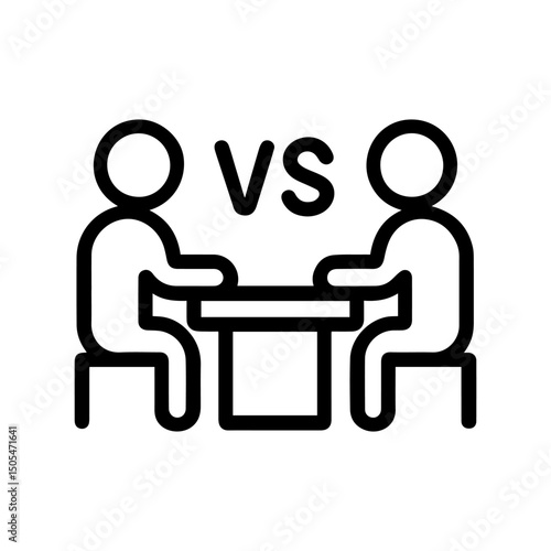 board game icon 1 on 1 on white background vector
Vector line icon board games