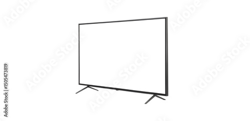 Modern Smart TV with Blank Screen: Home Entertainment Flat Panel Display for Living Room & Media Content