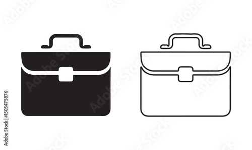Briefcase icon collection. Different briefcase set. Vector. stock. illustration.