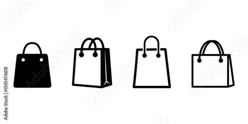 Shopping bag icons. Shopping tote bag icon. Simple and stylish vector.