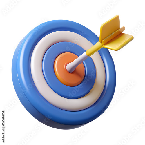 3D Target With Arrow Goal Setting