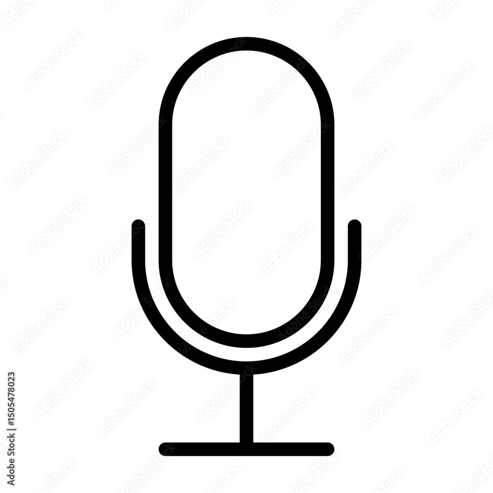 Microphone vector icon on white background Microphone vector icon on white background