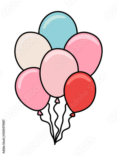 Vibrant Colorful Balloons for Party Celebration
