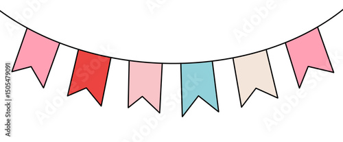 Colorful Hanging Party Flags for Celebration