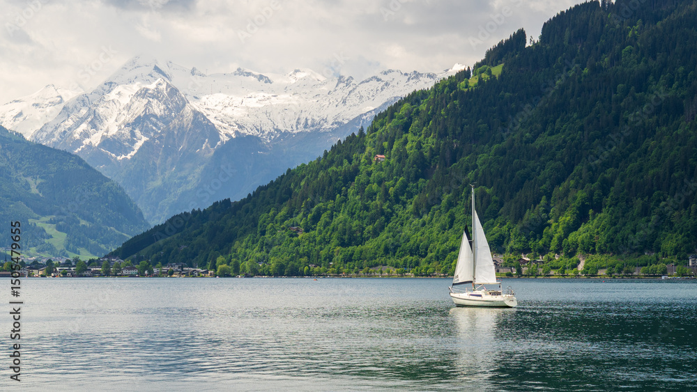 Fototapeta premium sailing in the lake