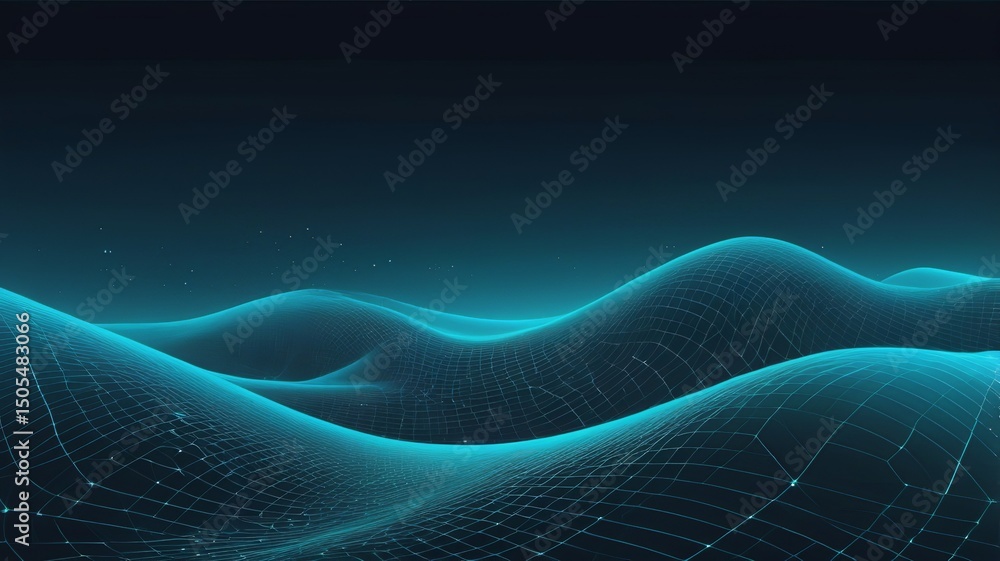 Naklejka premium abstract blue wave